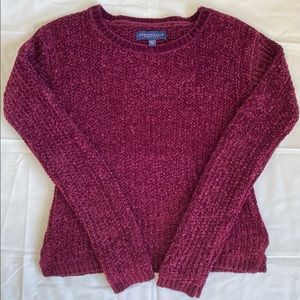 Aeropostale Burgundy Chenille Sweater